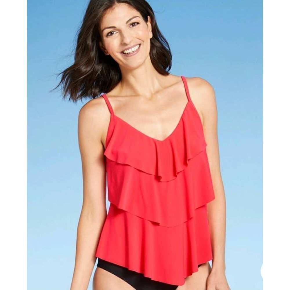 Women's Tiered Tankini Top - Aqua Green®22W